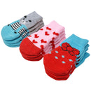 2 Pairs Pet Dog Puppy Cat Shoes Slippers Non-Slip Socks Pet Cute Indoor for Small Dogs Cats Snow Boots Socks, Size:S(Light Red )