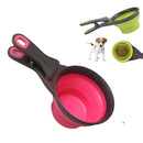 Creative Multifunctional Pet Silicone Collapsible TPE Dog Food Spoon Sealing Clip(Pink)