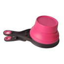 Creative Multifunctional Pet Silicone Collapsible TPE Dog Food Spoon Sealing Clip(Pink)