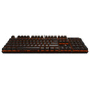 Rapoo V500PRO Orange Light 104 Keys Desktop Laptop Computer Game Esports Office Home Typing Metal Wired Mechanical Keyboard(Green Shaft)
