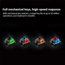 Rapoo V500PRO Orange Light 104 Keys Desktop Laptop Computer Game Esports Office Home Typing Metal Wired Mechanical Keyboard(Green Shaft)