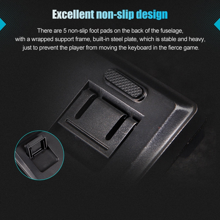 Rapoo V500PRO Orange Light 104 Keys Desktop Laptop Computer Game Esports Office Home Typing Metal Wired Mechanical Keyboard(Tea Shaft)