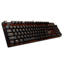 Rapoo V500PRO Orange Light 104 Keys Desktop Laptop Computer Game Esports Office Home Typing Metal Wired Mechanical Keyboard(Tea Shaft)