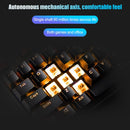 Rapoo V500PRO Orange Light 104 Keys Desktop Laptop Computer Game Esports Office Home Typing Metal Wired Mechanical Keyboard(Tea Shaft)