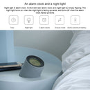 Simple Home Creative Multi-function Charging Stepless Dimming Alarm Clock Night Light(Gray)