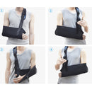 Postoperative Forearm Sling Multifunctional Shoulder and Neck Wrist Strap Arm Fracture Fixation Strap, Size:L(Black)