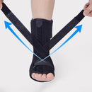 JM03539 2 in 1 Plantar Fasciitis Splint Sprain Memory Cotton Aluminum Strip Splint Protective Gear + Massage Ball Set(Black)