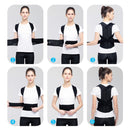 Kyphosis Correction Belt Spine Back Fixation Belt Correction Clothing, Size:XL(Black)