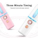 Facial Steamer Nano Spray Water Replenishing Instrument Portable Cold Spray Machine Charging Beauty Instrument Automatic Alcohol Sprayer, Style:Cute Deer(White)