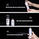 Facial Steamer Nano Spray Water Replenishing Instrument Portable Cold Spray Machine Charging Beauty Instrument Automatic Alcohol Sprayer, Style:Crown(Pink)