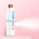 Facial Steamer Nano Spray Water Replenishing Instrument Portable Cold Spray Machine Charging Beauty Instrument Automatic Alcohol Sprayer, Style:Crown(White)