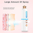 Facial Steamer Nano Spray Water Replenishing Instrument Portable Cold Spray Machine Charging Beauty Instrument Automatic Alcohol Sprayer, Style:Crown(White)