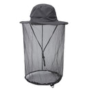 Summer Outdoor Sports Anti-mosquito Net Sun Hat Fisherman Hat, Size:L(Black)