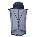 Summer Outdoor Sports Anti-mosquito Net Sun Hat Fisherman Hat, Size:L(Royal Blue)