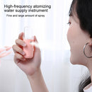 Lipstick Style Facial Hydration Instrument Air Humidifier USB Beauty Cold Spray Instrument Auto Alcohol Disinfection Sprayer(White)