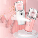 Facial Hydration Instrument Air Humidifier USB Beauty Cold Spray Instrument Auto Alcohol Disinfection Sprayer(Yellow)