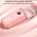 Facial Hydration Instrument Air Humidifier USB Beauty Cold Spray Instrument Auto Alcohol Disinfection Sprayer(Yellow)