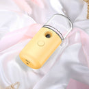 Facial Hydration Instrument Air Humidifier USB Beauty Cold Spray Instrument Auto Alcohol Disinfection Sprayer(Yellow)