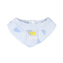 Pet Saliva Towel Cat and Dog Universal Striped Casual Scarf Dark Buckle Adjustable Bib Pet Accessories, Size:M(Geometric Blue)