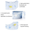 Pet Saliva Towel Cat and Dog Universal Striped Casual Scarf Dark Buckle Adjustable Bib Pet Accessories, Size:M(Geometric Blue)