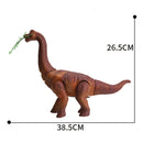 Electric Dinosaurs Walking Lighting Lay Eggs Project Small Brachiosaurus Simulation Animal Model Toys(Orange)