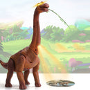 Electric Dinosaurs Walking Lighting Lay Eggs Project Small Brachiosaurus Simulation Animal Model Toys(Orange)