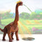 Electric Dinosaurs Walking Lighting Lay Eggs Project Small Brachiosaurus Simulation Animal Model Toys(Orange)