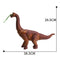 Electric Dinosaurs Walking Lighting Lay Eggs Project Small Brachiosaurus Simulation Animal Model Toys(Brown)