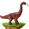 Electric Dinosaurs Walking Lighting Lay Eggs Project Small Brachiosaurus Simulation Animal Model Toys(Brown)