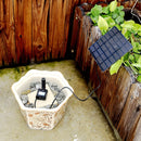 Garden Rockery Decoration Solar Fountain DC Water Pump Suspension Sprinkler(Black)