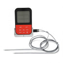 LCD Digital Food Thermometer with Dual Probe Sensors Timer(Silver)