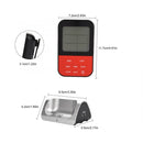 LCD Digital Food Thermometer with Dual Probe Sensors Timer(Silver)