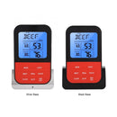LCD Digital Food Thermometer with Dual Probe Sensors Timer(Silver)