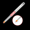 Acrylic Nail Art Brush Round Head Pink Rhinestone Handle Pure Nail Tool