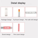 Acrylic Nail Art Brush Round Head Pink Rhinestone Handle Pure Nail Tool