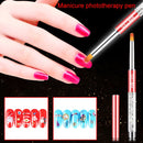 Acrylic Nail Art Brush Round Head Pink Rhinestone Handle Pure Nail Tool