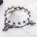 Portable Pearls Rack Crown Novelty Home Alloy Tools Stand Nail Art Brush Pen Holder(Vintage Silver)