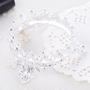 Portable Pearls Rack Crown Novelty Home Alloy Tools Stand Nail Art Brush Pen Holder(Silver)