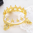 Portable Pearls Rack Crown Novelty Home Alloy Tools Stand Nail Art Brush Pen Holder(Gold)