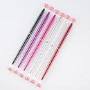 Nail Brush Color Painting Flower Carving Pen Pull Pen Light Therapy Gel Pen Flat Head Pen Nail Pen(White)