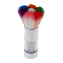 Rainbow Rhinestone Nail Brush Dust Cleaning Brush Nail Tools(Gold)