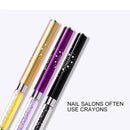 Sequins Nail Art Brush Drawing Carving Pen Design Manicure Tool UV Gel Decoration Tools(Black)