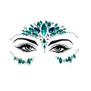 3 PCS Forehead Green Masquerade Makeup Acrylic Face Sticker