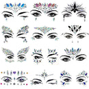 3 PCS Forehead Green Masquerade Makeup Acrylic Face Sticker