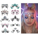 3 PCS Forehead Green Masquerade Makeup Acrylic Face Sticker