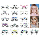 3 PCS Forehead Green Masquerade Makeup Acrylic Face Sticker