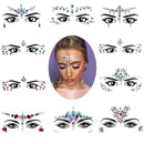 3 PCS Forehead Green Masquerade Makeup Acrylic Face Sticker