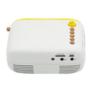 YG200 Portable LED Pocket Mini Projector AV SD HDMI Video Movie Game Home Theater Video Projector, US Plug(Yellow and White)