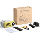 YG200 Portable LED Pocket Mini Projector AV USB SD HDMI Video Movie Game Home Theater Video Projector, US Plug(Black and White)