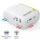 YG200 Portable LED Pocket Mini Projector AV USB SD HDMI Video Movie Game Home Theater Video Projector, US Plug(Black and White)